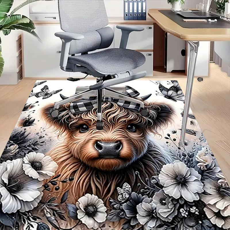 1PC cow butterfly Extra Large Non Slip Floor carpet, Office, family, bedroom Large Area Rug Indoor Rugs, Vibrant Colors