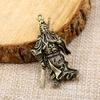 Antique Brass Guan Gong Ornament, Car Keychain Pendant, Home Brass Threshold Pendant Accessories