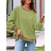 Women  Striped Crew Neck Sweatshirt Loose Oversized Long Sleeve Pullover Casual Daily Blouse Top