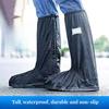 Rain Boot Shoe Cover Black Waterproof with Reflector High Top Clear Shoes Dust Covers for Motorcycle Bike Rain Cover Men Women