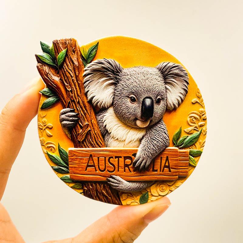 Sydney Opera House & Koala Souvenir Fridge Magnet - Australian Gift