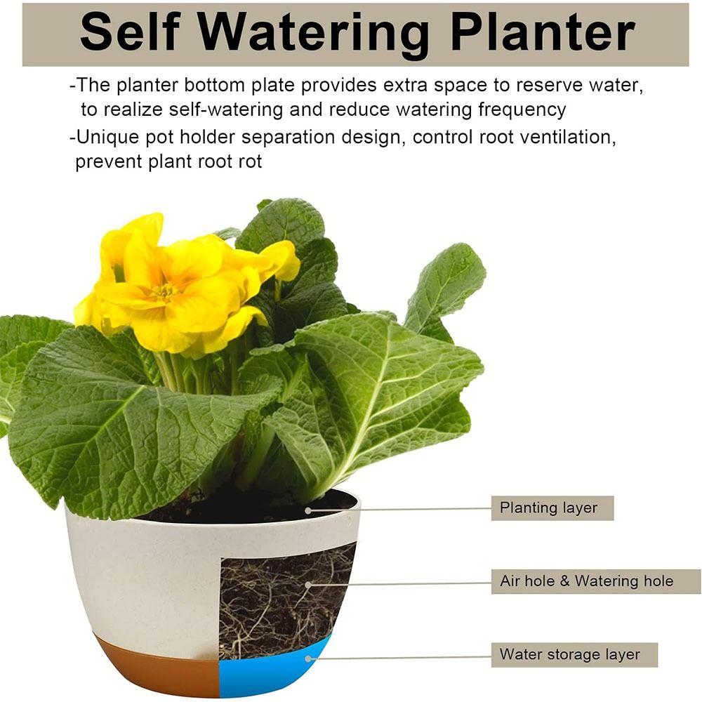 Hanging Chain Plant Pot Hydroponic Baskets Flower Pots Self-Watering Hanging Planters  Outdoor
