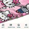 1 шт. Фланелевое одеяло с милым принтом Hello Kitty, Высокое качество, Для всех сезонов, Декор для дома, Тепло и уют, Идеально для рождественских подарков
