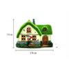 Flocking Solar Resin House Garden Statue Outdoor Light Solar Powered Waterproof Decoration for For AMERICAN Style Garden