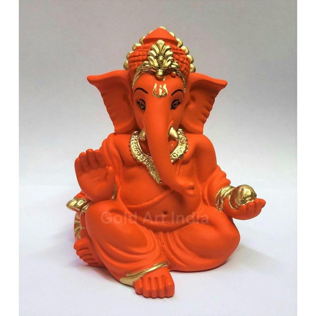 Gaddi Ganesha Ganesh Idol for Car Dashboard Ganesha Murti Ganpati Idol for Home Decor Puja Lord Ganesh Statue Gift