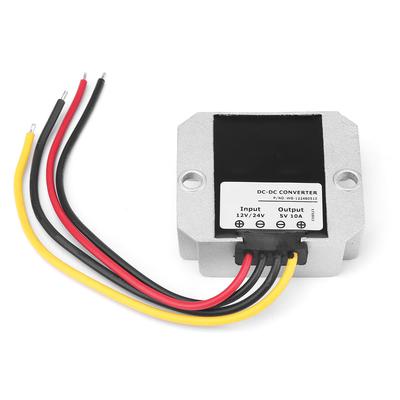 Преобразователь DC12V 24V в 5V 10A 50W Понижающий модуль регулятора напряжения Водонепроницаемый IP68