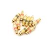 10Pcs Rca Connector Male Jack Plug Audio Vedio Welding Gold Red Black