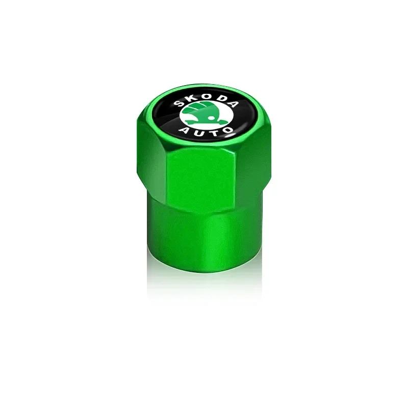 2025 Hot 4pc Car Tire Valve Cover Hexagonal Cap Air Dustproof For Skoda Octavia MK2 MK1 2 3 A5 A7 A8 Karoq Fabia Superb Rapid Ka