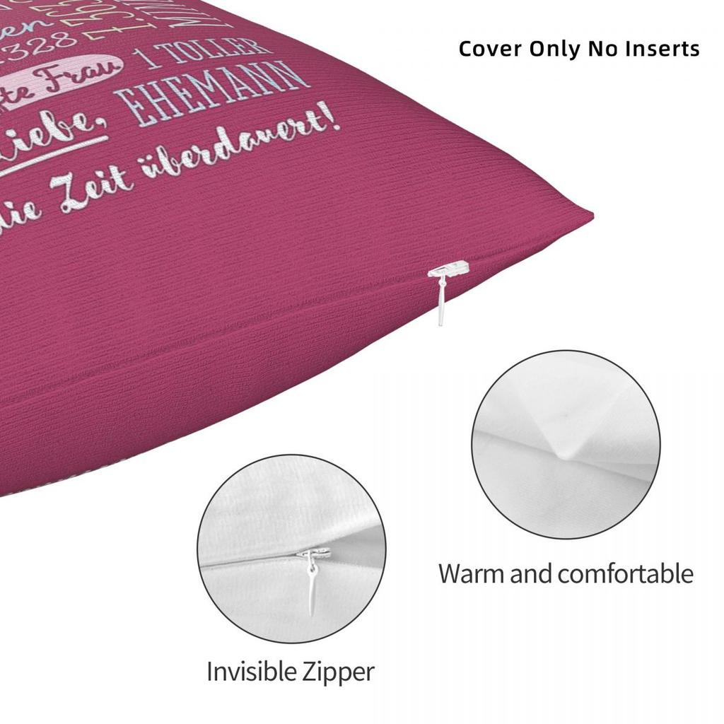 Elfenbeinhochzeit 14 Jahre Hochzeitstag Square Pillowcase Polyester Linen Velvet Pattern Zip Throw Pillow Case Sofa Seater Cover