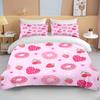 Sweet Strawberry Print Bedding Set Duvet Cover 1 Duvet Cover 2 Pillowcases Adult and Kids Bedding Set Luxury Queen Bedding Set
