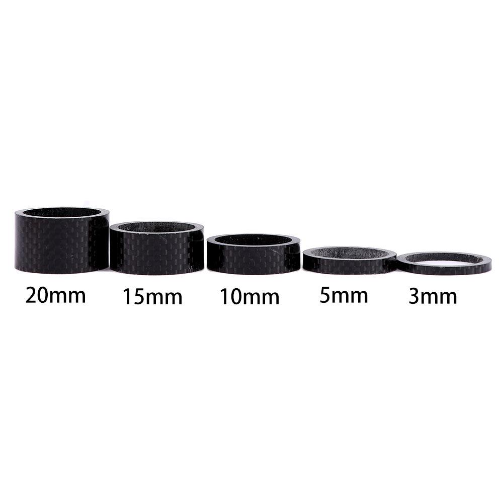 1pcs/5pcs Front fork Bicycle Headset 1-1/8" Carbon Fiber Spacer Spacing Pad Headset ring Washer
