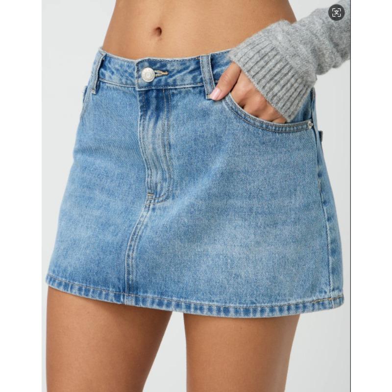 Women's New Slim Casual Stretch Washed Denim Skirt