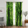2 Pcs of Jungle Branch Natural Landscape Printed Curtains, Pole Bag Curtains 42*84, Home Decoration, Room Decoration