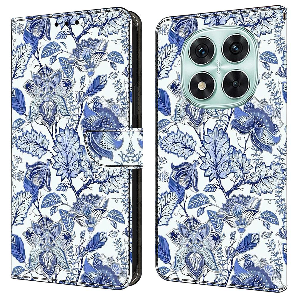 Для Xiaomi Redmi Note 14 Pro 5G/Poco X7 5G Кожаный чехол с печатью узора Кошелек Подставка Флип-чехол для телефона