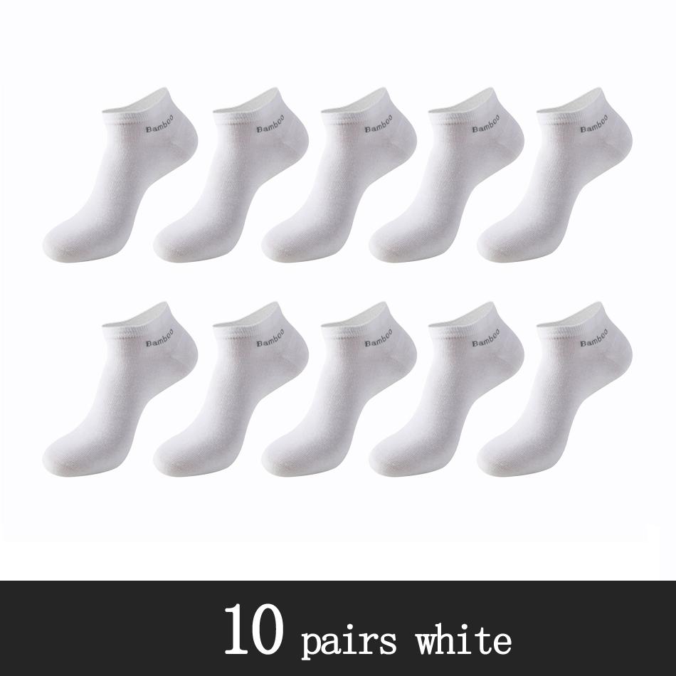 10 Pairs-pack Bamboo Fiber Men's Ankle Socks Size 38-45