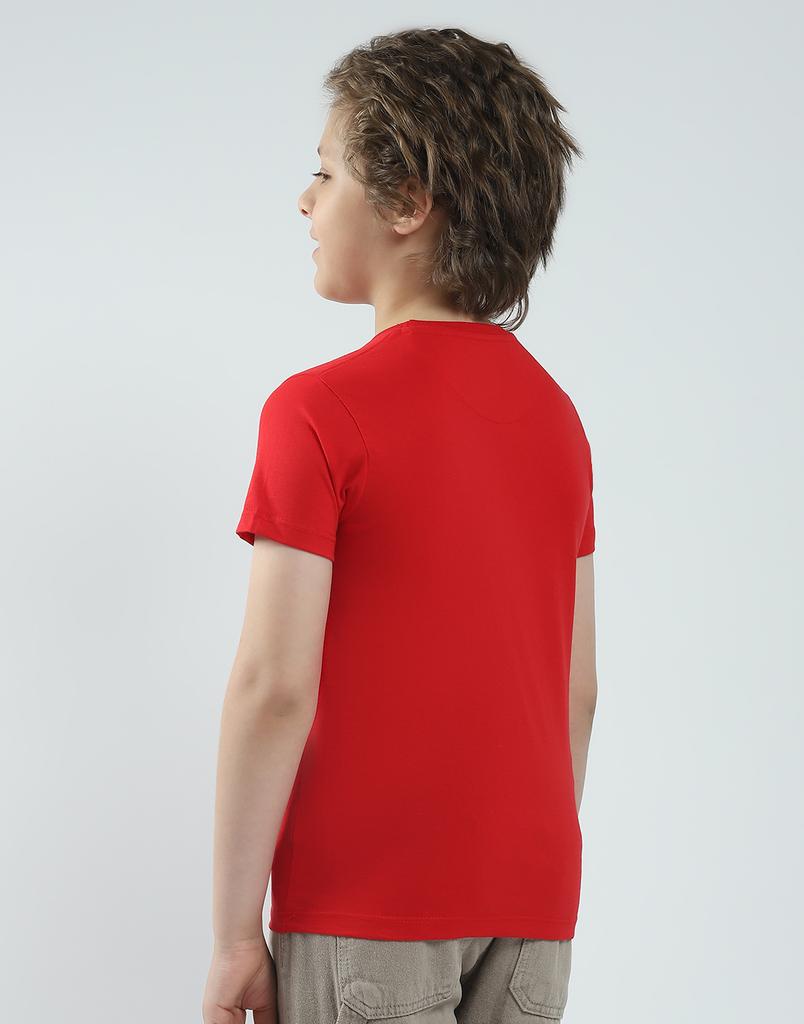 Футболка для мальчика стандартного кроя с принтом | Полурукав | Круглый вырез | Повседневная футболка для мальчика