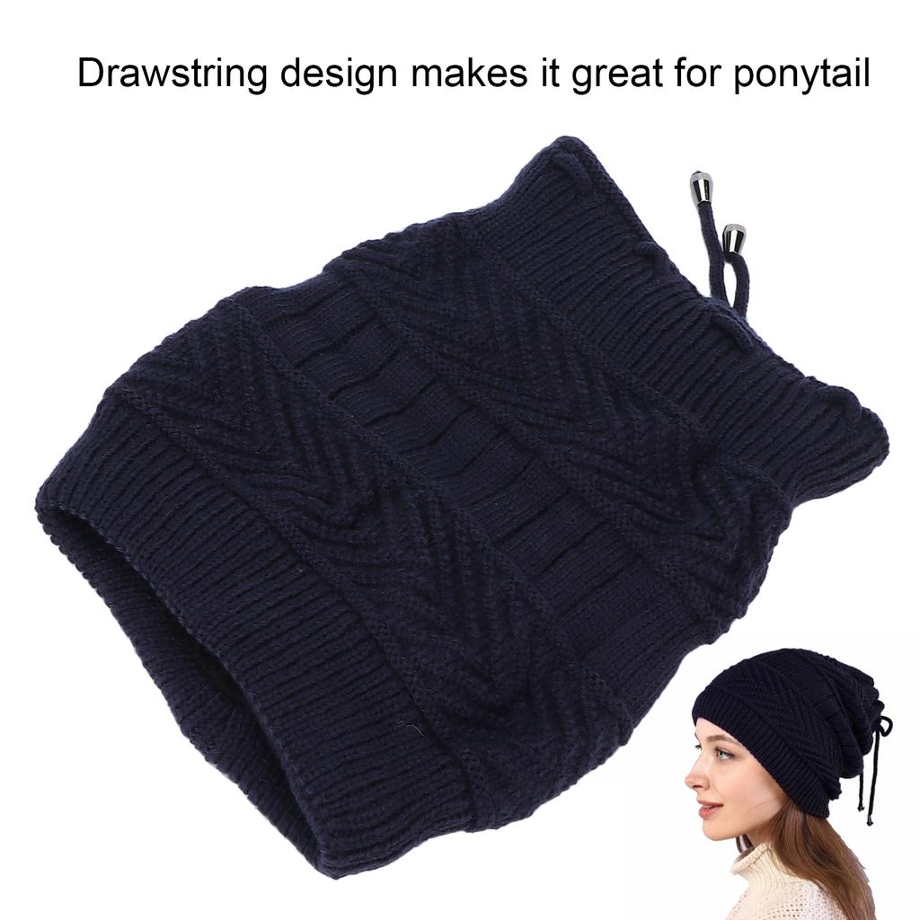 USB Charging Beanie Hat Knitted Dual?Purpose Warm Heated Hat Circle Loop Scarf for Women