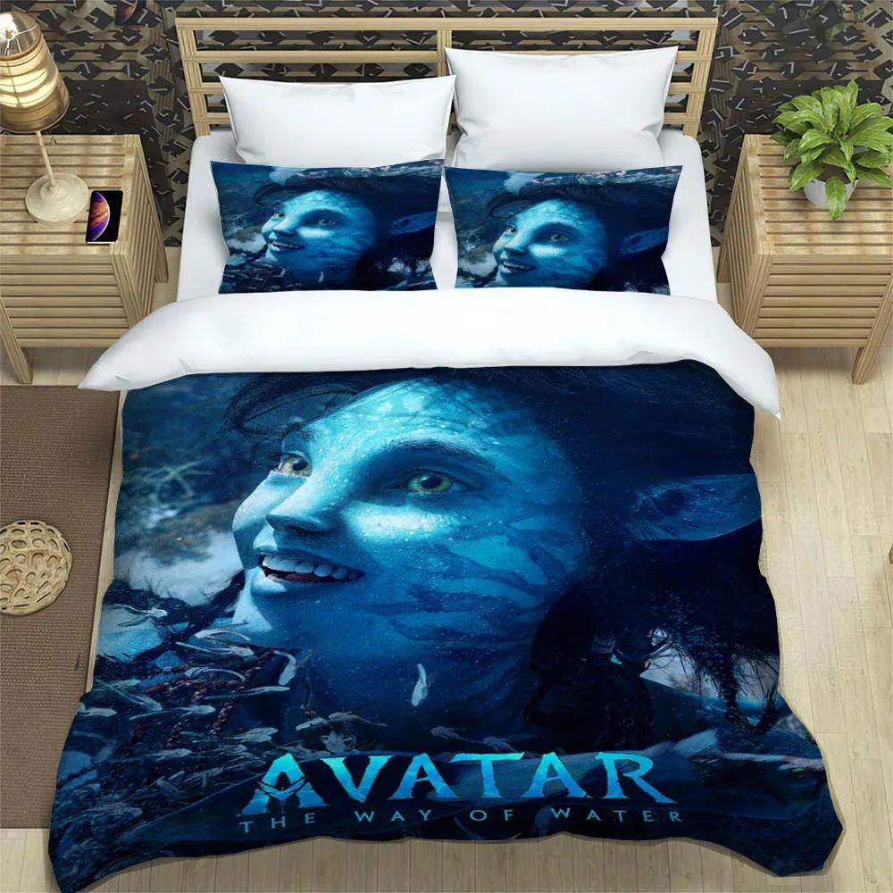 Аватар Путь воды Печатные комплекты постельного белья наволочка Детский пододеяльник комплект одеяла постельное белье комплект постельного белья роскошный