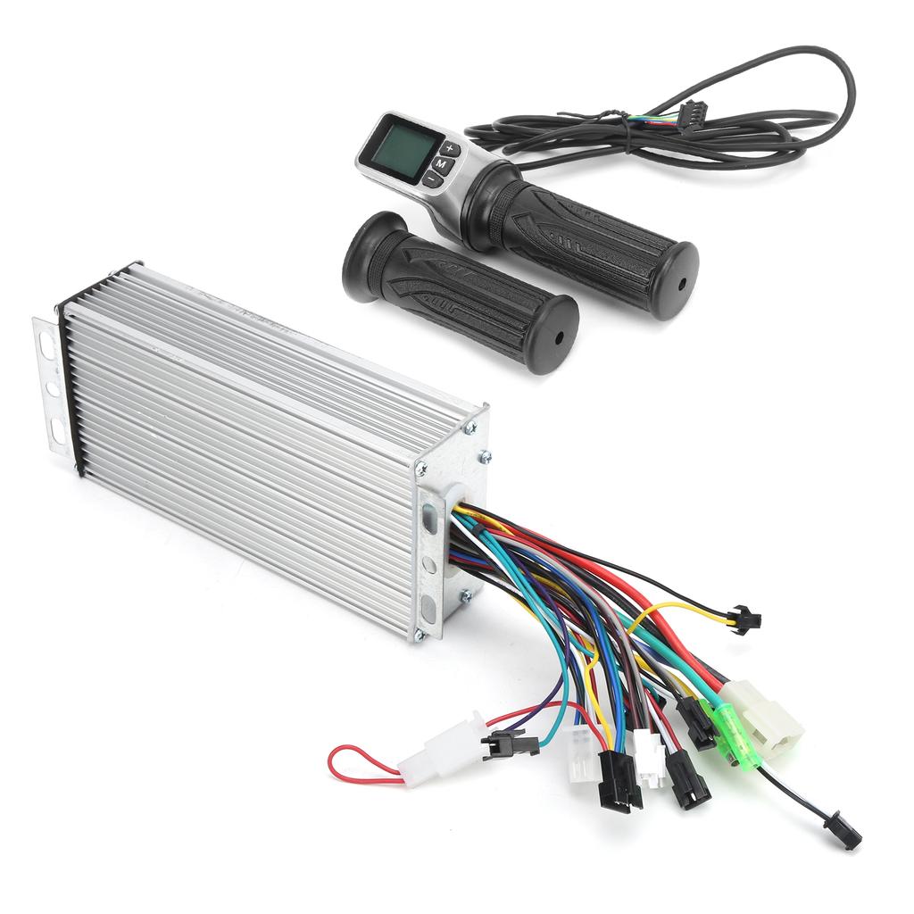 36V48V 1000W Brushless Controller and 124DX LCD Twist Throttle 2 In 1 for Electric Scooter
