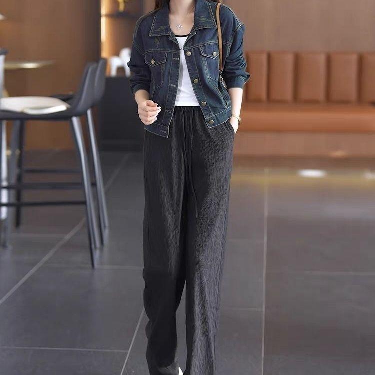 Новейшие женские джинсовые куртки, весенние и осенние короткие женские свободные пальто, тонкие женские тонкие куртки