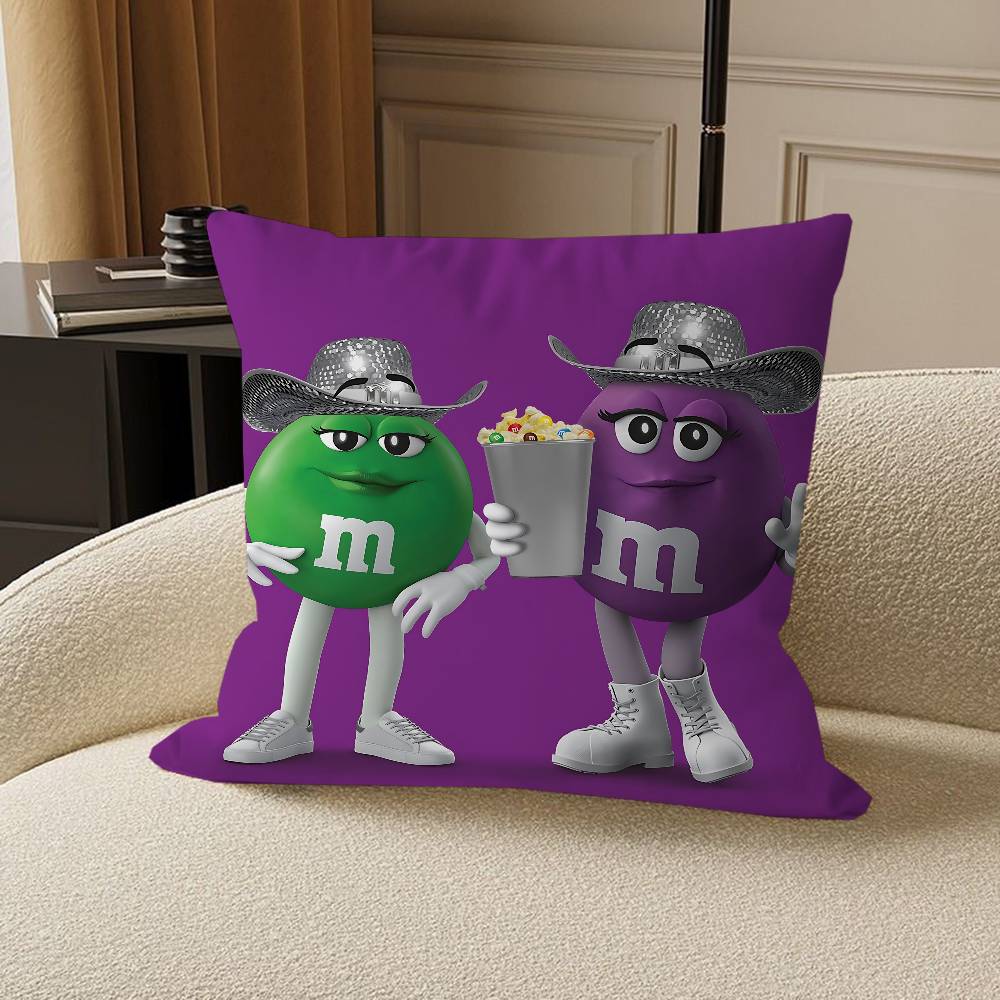 M-M And M-Ms Cushion Cover Pillowcase Upholstery Sofa Throw Pillow Home Decor Pillowcas