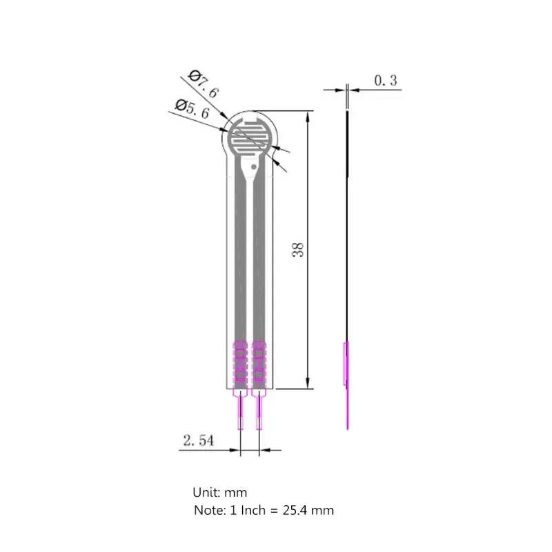 37ME Flexible High Precise Force Sensing Resistor Resistance-type Thin Film