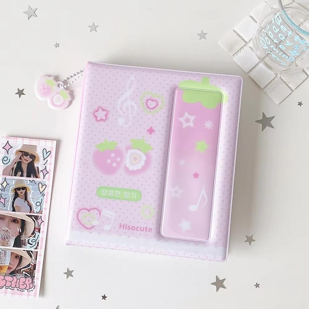 Cartoon Polaroid Album 4 Grid Layout Card Storage Album Fashion Photo Card Holder For Girls