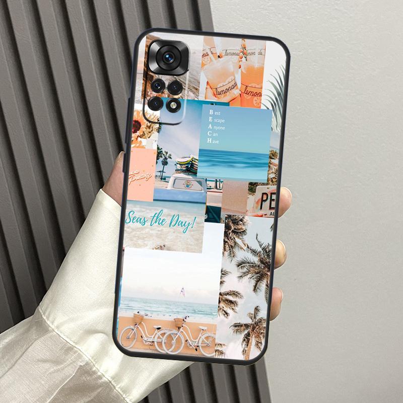 Чехол "Пляжное настроение" для Xiaomi Redmi Note 13 14 Pro 12 11 10 15 Pro Plus Redmi 14C 13C 15C 10C 12C 15 Funda