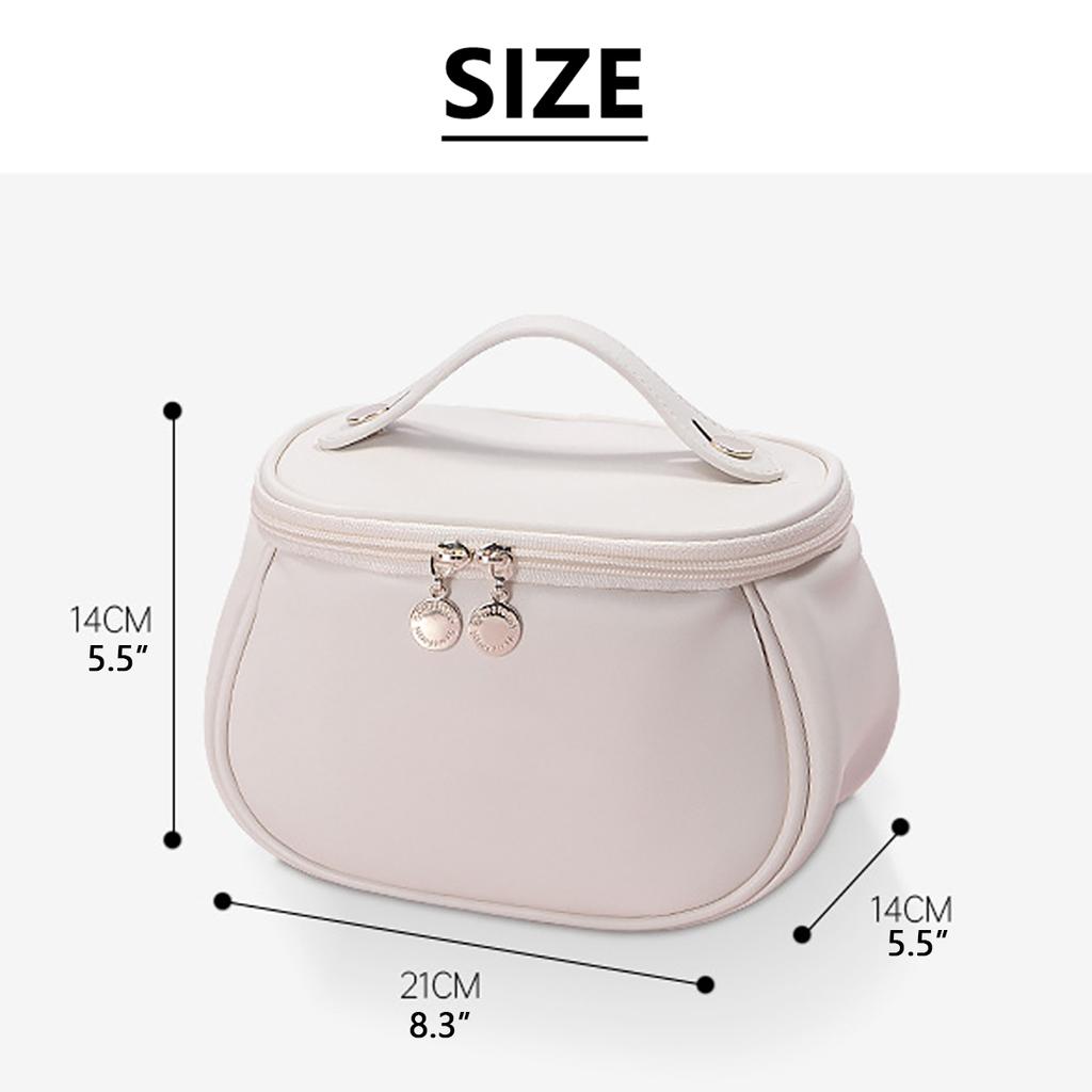 Портативная косметичка из искусственной кожи, большая водонепроницаемая косметичка, дорожная сумка для мытья посуды с ручками