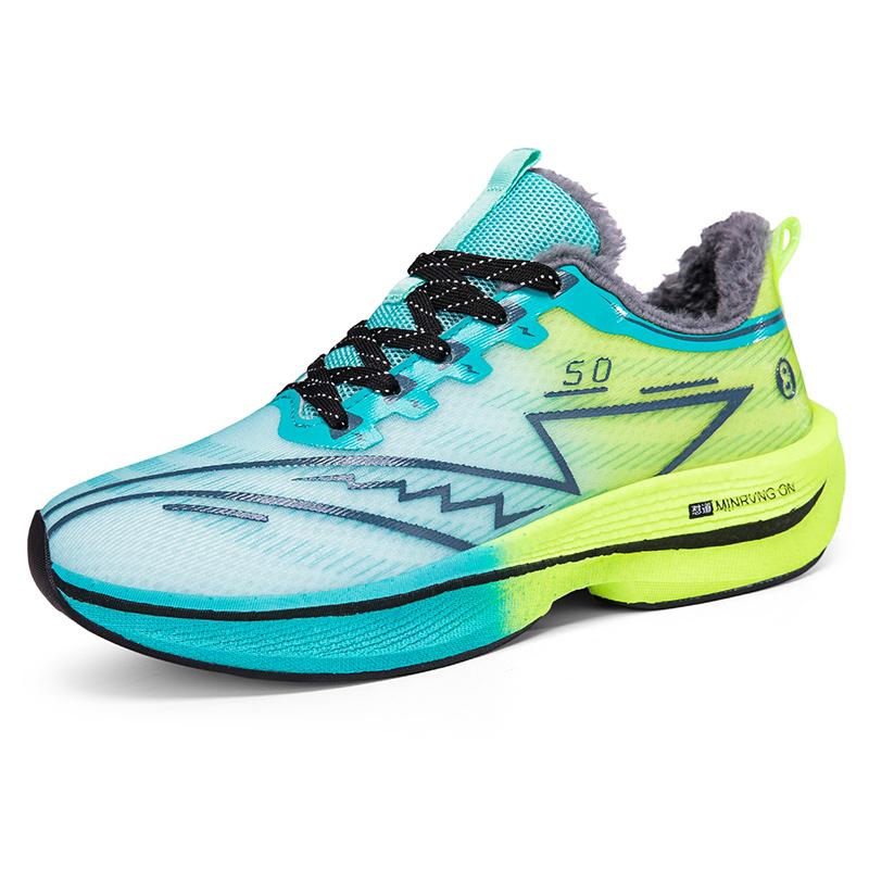 Плюшевые Теплые Зимние Кроссовки Мужские Амортизирующие Спортивные Кроссовки Женские Дышащие Кроссовки для Бега Обувь для Фитнес-Тренировок Нескользящие Кроссовки