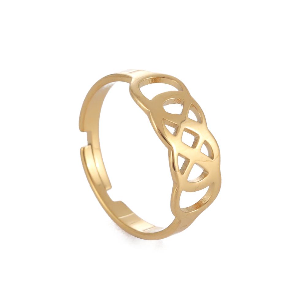 Irish Celtics Knot Rings Women Stainless Steel Vintage Trinity Triquetra Amulet Open Rings Jewelry Birthday Gift