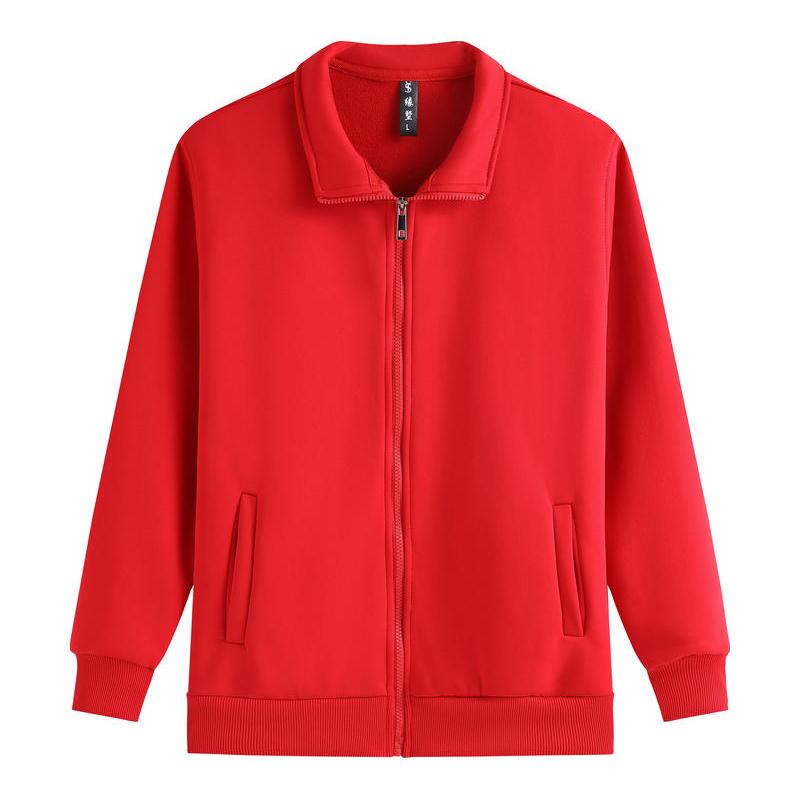 Autumn and Winter Fleece Stand Collar Long Sleeved Sweatshirt,Couple Tshirt, Casual and Comfortable, Solid Color, Versatile, Unisex, Thick and Warm