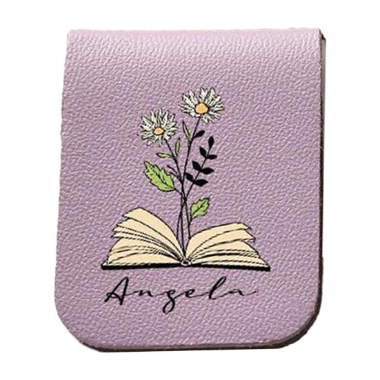 Закладка для книги в виде цветка из искусственной кожи, ручной работы, мини, портативная, водонепроницаемая, маркер для страниц, магнитный зажим, подарок для книголюбов, детей, студентов