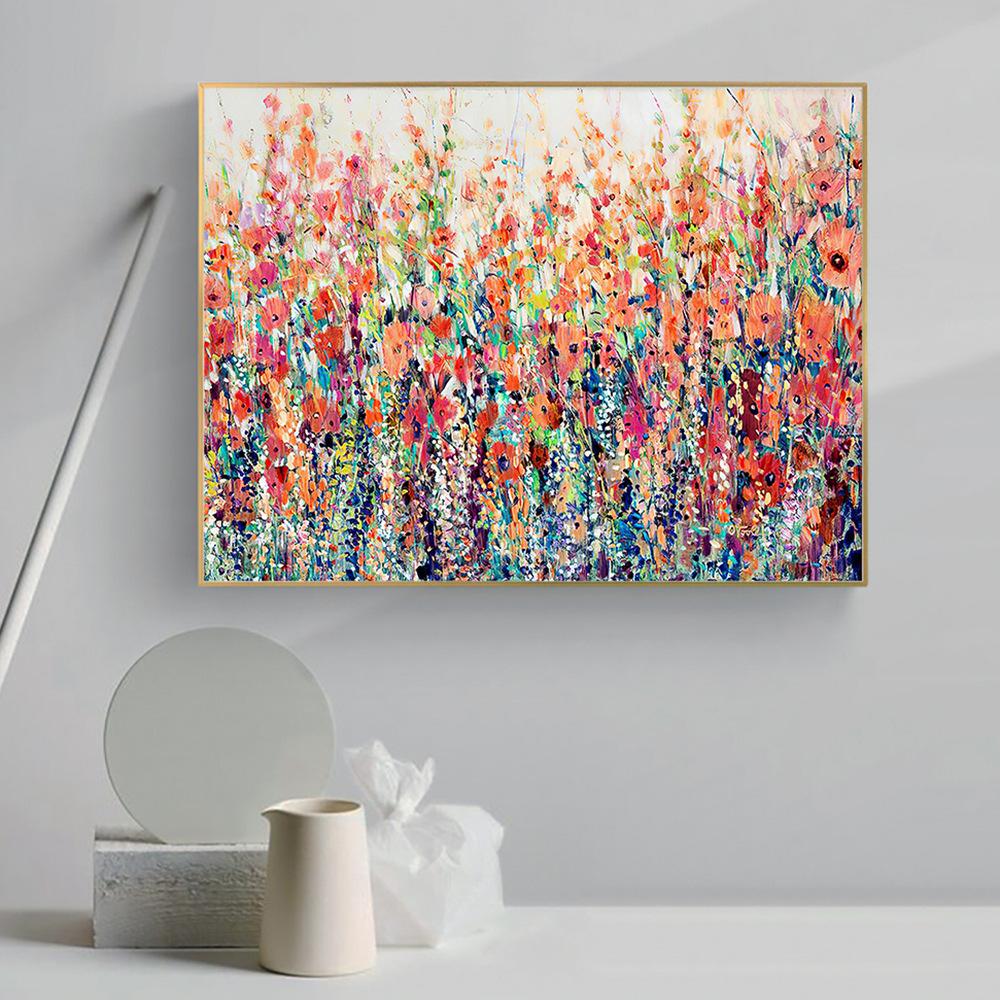 Абстрактная цветочная живопись, современный холст, настенный художественный постер, изображение на холсте, печать на холсте для гостиной, декор для дома
