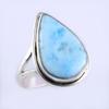 Natural Republic Larimar Gemstone Handmade 925 Sterling Silver Ring S.7.5" O6C65