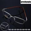 Мужские очки Очки для чтения Очки для пресбиопии Металлическая оправа 0,5 0,75 1,0 1,25 1,5 2,0 2,25 2,5 2,75 3,0 3,25 3,5 3,75 4,0