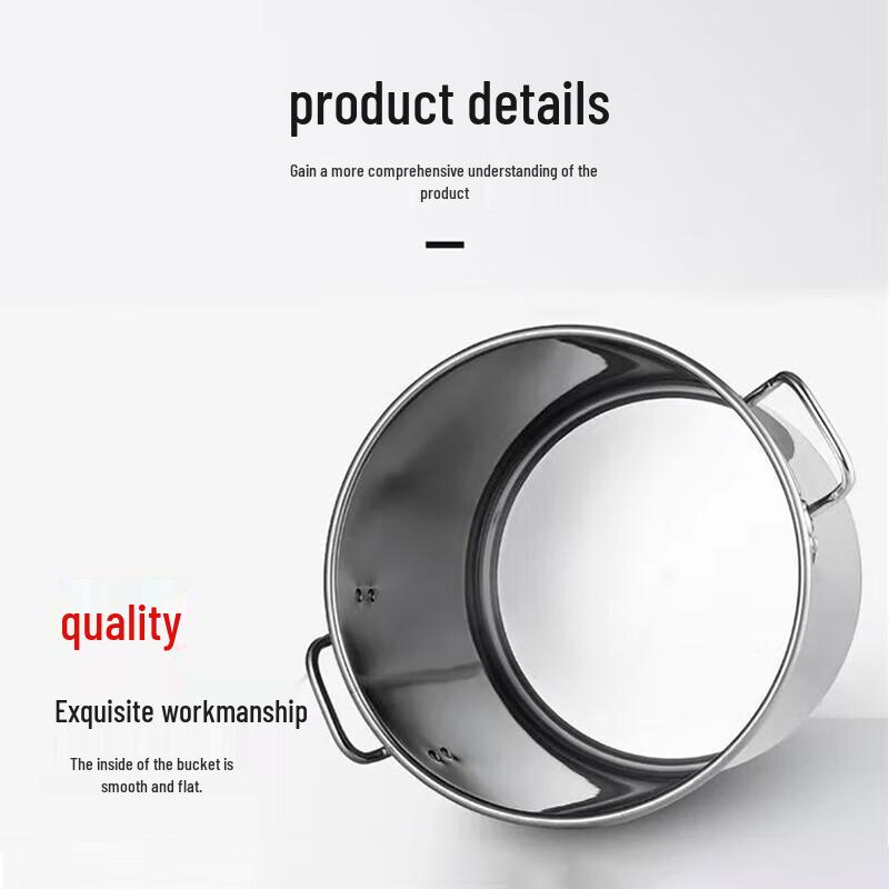 Сверхтолстое Storage Bucket из нержавеющей стали 304 с крышкой