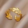 Stainless Steel Rings for Women Men Gold Color Engagement Wedding Party Ring Female Male Finger Jewelry Birthday Gift 2024 Trend