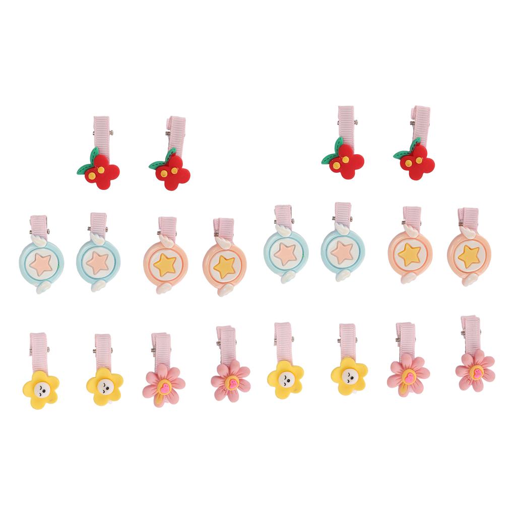 20pcs Pet Hair Clip Flower Shape Resin Lovely Sweet Cute Pet Grooming Hairpin for Small and Medium Pets