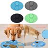 Silicone Double Bowl Pet Licking Pad Non-slip Slow Eating Licking Feeder Cats Lick Mat for Improve Pet Eating Habits