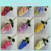 Wedding Photography Silk Hydrangea Stems 82cm Realistic Faux Flowers For Table Settings