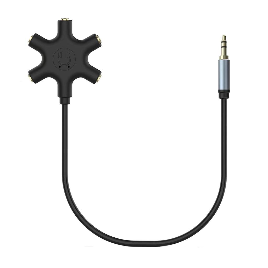 Разветвитель для наушников 3,5 мм, разветвитель для наушников «папа-мама», 5-портовый адаптер для гарнитуры для смартфонов, ноутбуков, ПК