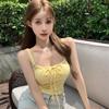 Chest Pad Tank Top  Halter Crop Tops Women Summer Bow Camis Backless Camisole Fashion Tube Lady Sleeveless Cropped Vest