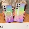 New Gradient Shell Samsung S24ultra Mobile Case Anti Fall Aurora Suitable for S23plus Transparent Color Plated Laser