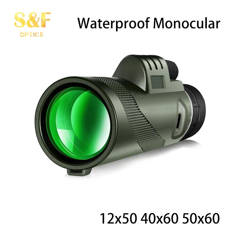 50x60 Waterproof Monocular Bird Watching Telescope With Smartphone Mount & Tripod For Travelling Hunting