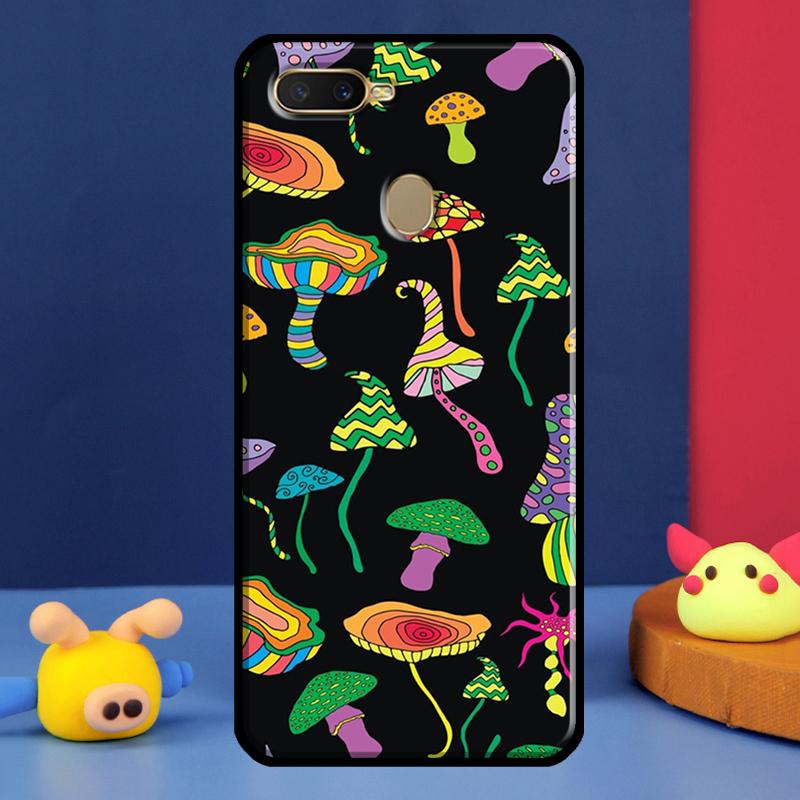 Психоделические Грибы Цветочный Чехол Для Oppo A96 A76 A16 A74 A94 A54 S A57 A77 A58 A78 A98 A5 A9 A91 A15 A17 A52 A72 Обложка