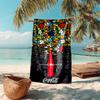 Christmas Gift Halloween Theme Bear Truck Coca Cola beach towel outdoor camping vacation swimming beach towel outdoor absorbent bath towel Y28