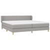 3126749 vidaXL Divan Bed with Mattress Light Grey 200x200cm Fabric