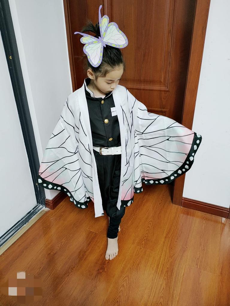 COSSA Shinobu Kocho Одежда Косплей Костюм Дети Kimetsu no Yaiba Костюм Косплей День Рождения Аниме Зона Школьный Фестиваль Культурный Фестиваль День Хэллоуина