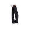 Anta Comfortable Casual Simple High-Waisted Solid Color Versatile Sports Long Pants Women Bottoms Black 162517508-4